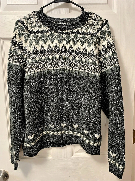 D.D. Sloane Sweaters - D.D. Sloane Women's Fair Isle Crewneck Sweater Size Large